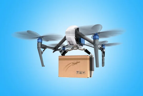 Consegna Concettualeprogettazione Generica Telecomando Air Drone Flying Craft Box Post — Foto Stock