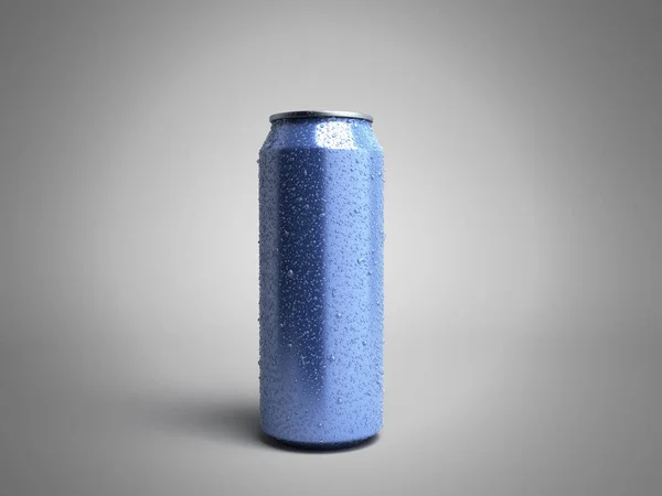 Metal Aluminum Beverage Drink Can Render Grey — Stock Photo, Image