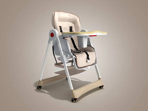 モダンな赤ちゃん用の椅子 を供給するため広告背景色上でのイメージを描画します — ストック写真