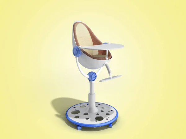Moderner Babystuhl Zur Fütterung Von Renderbild Für Werbung Auf Farbgredient — Stockfoto