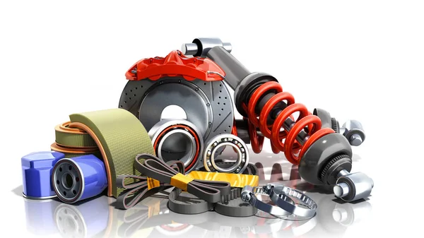 Concept Vehicle Maintenance Automotive Supplies Render — Stock Photo, Image