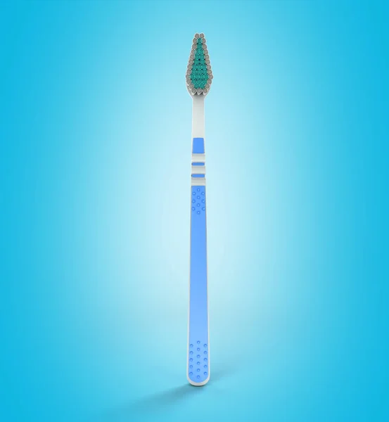 Blue Toothbrush Close Render Blue Background — Stock Photo, Image