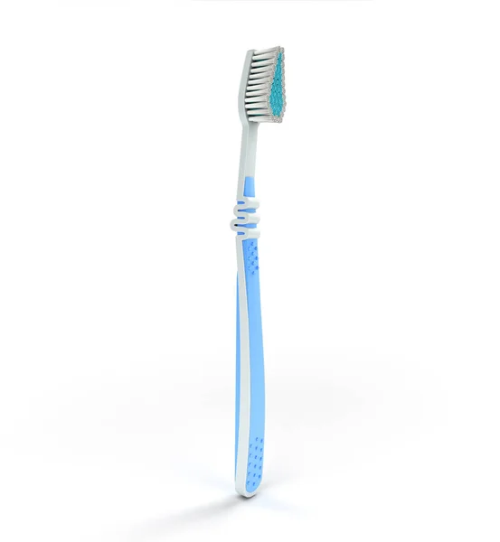Blue Toothbrush Close Render White Background — Stock Photo, Image