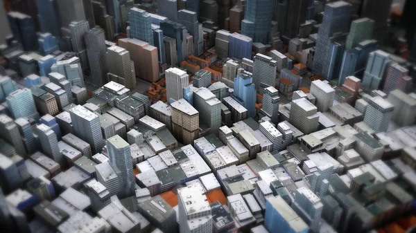 Architektonische Modell Illustration Einer Großstadt Auf Weißem Grund — Stockfoto