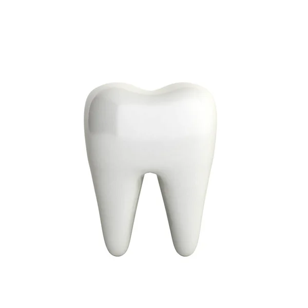 Whitening Human Tooth Render Whitr Shadow — Stock Photo, Image