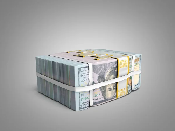 Konzept Des Geldes Deponieren Großen Stapel Von Dollarscheinen Bargeld Mit — Stockfoto