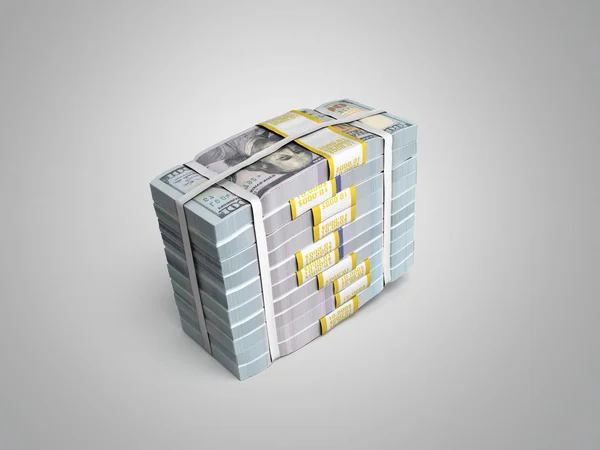 Concepto Dinero Deposite Big Stack Billetes Dólar Efectivo Con Arco — Foto de Stock