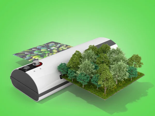 Modernes Hochauflösendes Großformatdruckkonzept Bei Dem Der Echte Wald Ein Bild — Stockfoto
