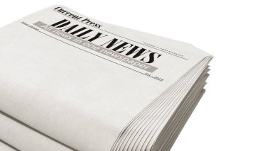 yığın 3d render gazetede beyaz gölge yok