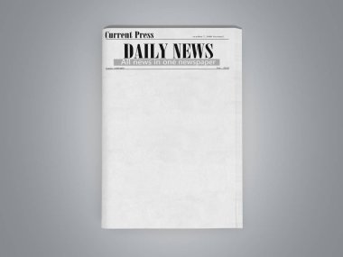 yığın 3d render Grey gazetede