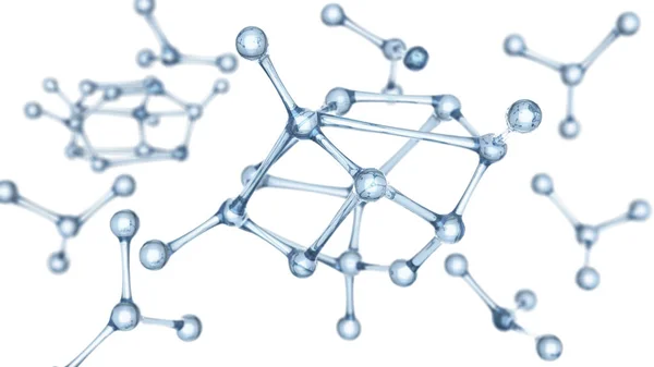 Molekül Oder Atom Abstrakte Struktur Für Wissenschaft Oder Medizinischen Hintergrund — Stockfoto