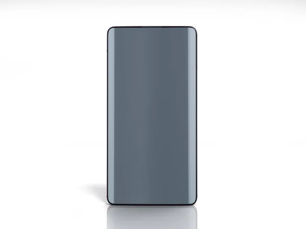 Современный полноэкранный смартфон пустой экран 3d рендеринг на белый — стоковое фото
