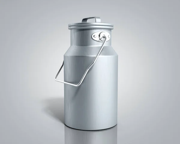 can container for milk 3d render on grey background