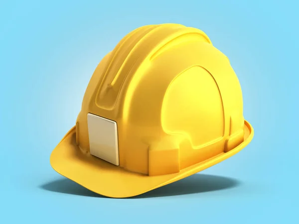 Hard hat helmet Construction tools 3d render on blue gradient — Stock Photo, Image