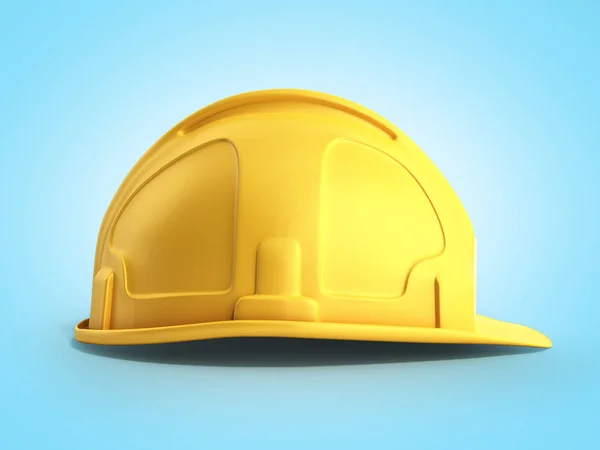 Hard hat background Construction tools 3d render on blue gradien — Stock Photo, Image