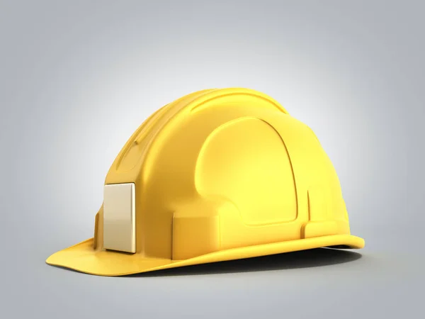 Hard hat background Construction tools 3d render on grey gradien — Stock Photo, Image