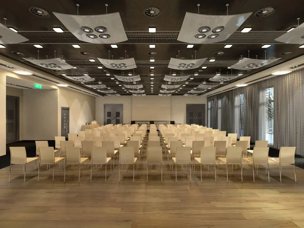 Інтер'єр конференц-залу 3d візуальне зображення — стокове фото