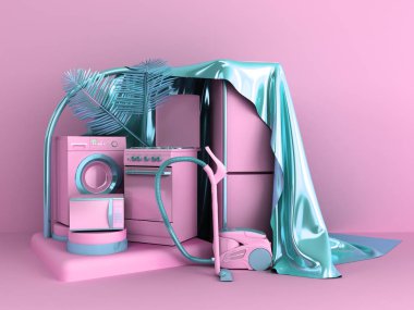 Minimal basit ev aletleri arka plan satış ticaret kavramı üzerinde