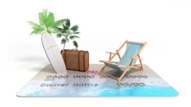 kart şezlong ile kuponların tatil tasarruf kavramı ödeme