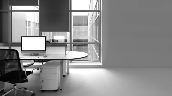 Modern office room 3d rendering image — Stock Photo, Image