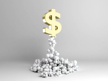 para birimi güçlendirme kavramı dolar işareti bir kaya gibi çıkar