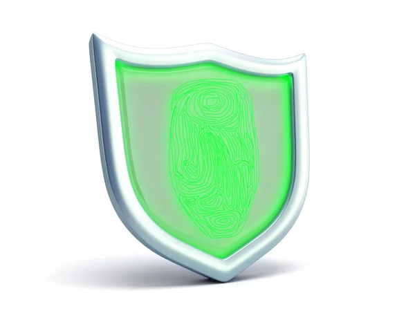 Bezpieczny zasób koncepcja bezpieczeństwa znak 3D Render na białym — Zdjęcie stockowe