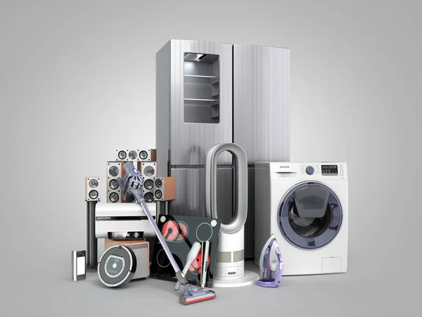 Eletrodomésticos Modernos Comércio Conceito Compras Line Para Marketing Literatura Render — Fotografia de Stock