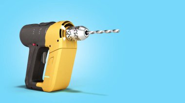 nesnenin mavi gradyan üzerinde 3d görüntülenmesinin modern taşınabilir etki sondaj sunumu