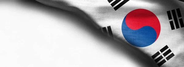 South Korea flag border isolated on white background — Stock Photo, Image