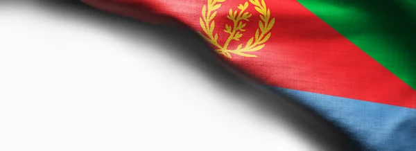 Eritrea country flag auf weißem Hintergrund — Stockfoto