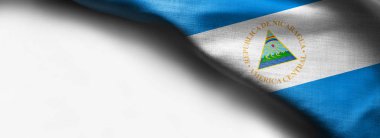 Bayrak beyaz arka plan üzerinde Nikaragua bayrağı