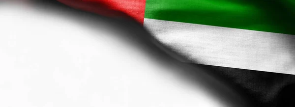 Bandiera degli Emirati Arabi Uniti su sfondo bianco — Foto Stock