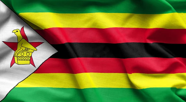Κυματίζει σημαία της Ζιμπάμπουε — Φωτογραφία Αρχείου