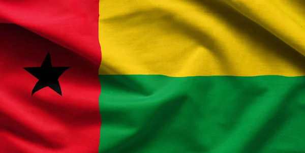 Γουινέα Μπισσάου σημαία κυματίζει — Φωτογραφία Αρχείου