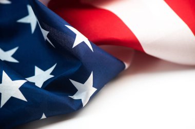 Sade arkaplanda Amerikan bayrağına yakın çekim