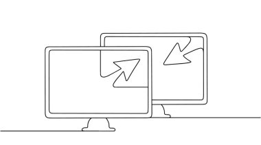 İki bilgisayar bilgi alışverişi yapıyor. Yedek bilgi. Dünya Destek Günü. Farklı kullanım alanları için basit çizgi çizimi. Herhangi bir aşamada herhangi bir yapay zeka yazılımı kullanılmadan üretilen resimler. 
