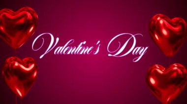 Sevgililer günü 14 Şubat baloons oraya kupa