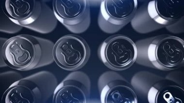  4k alüminyum soda. bira fıçıları. enerji içeceği. cola döngü arka plan . geri dönüşüm yakın çekim