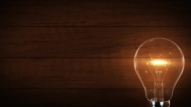 Gloeilamp Idee Lamp Innovatie Licht Helder Edison Eetcafé Decor Kroonluchter — Stockvideo