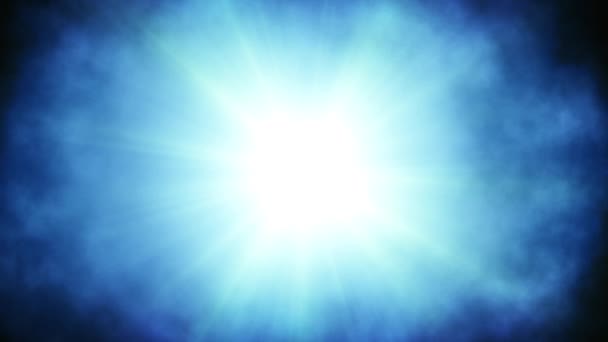 Lumière Soleil Rayonnant Abstrait Éclatement Avec Lentille Numérique Fond Fusée — Video