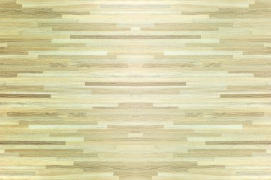 Hardwood akçaağaç basketbol sahasının zemini yukarıdan görünüyor..