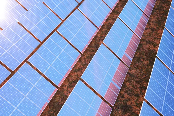 Тривимірна Технологія Виробництва Сонячної Енергії Альтернативна Енергія Модулі Панелі Сонячних — стокове фото