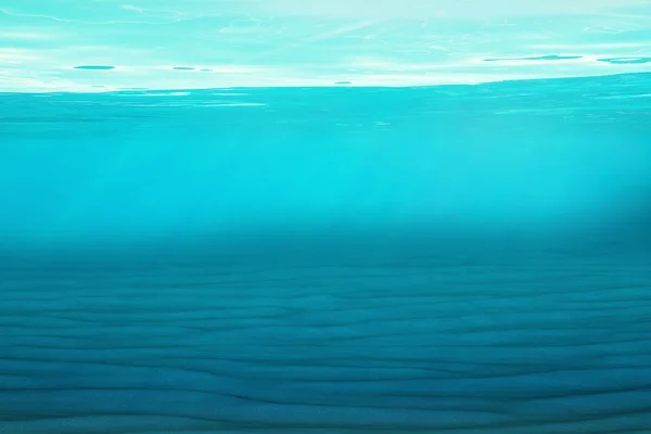 Fond Bleu Sous Marin Mer Océan Avec Volume Lumineux Illustration — Photo