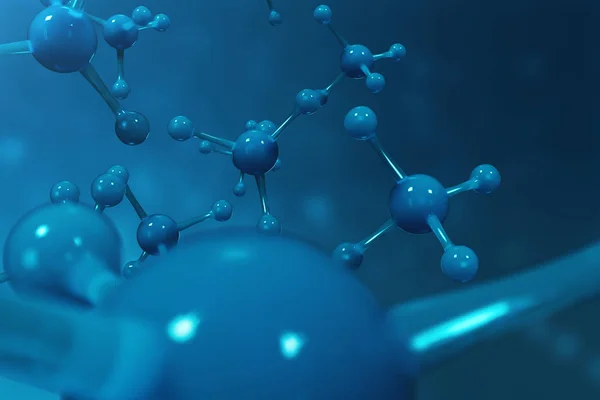 Молекули Рендерингу Атоми Задньому Плані Медичний Фон Банера Або Флаєра — стокове фото