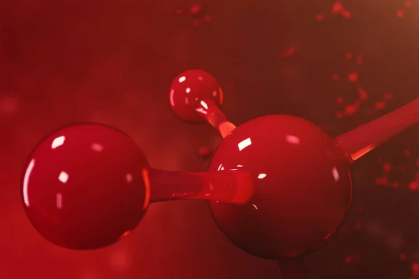 Moléculas Renderização Atoms Bacgkround Antecedentes Médicos Para Banner Flyer Estrutura — Fotografia de Stock
