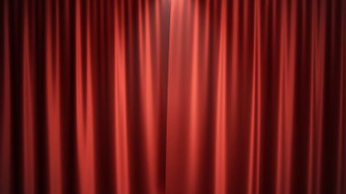 3D çizim lüks kırmızı ipek kadife perdeler dekorasyon tasarımı, fikirler. Kırmızı sahne perdesi tiyatro veya opera sahne zemin için. Mock-up tasarım projesi