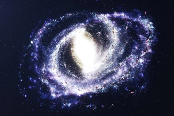 3D illustration galaxy in deep space. Spiral galaxy consisting of star dust, nebula of gas. Concept of deep space travel. Scientific concept. Elements of this image furnished by NASA — Stock Photo, Image