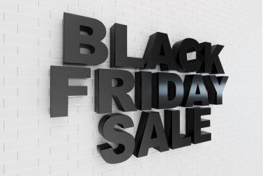 Siyah Cuma satış mesaj dükkanı için. İş Alışveriş Mağazası afiş için siyah Cuma. Black Friday Zemin kırma. 3D metin siyah ve beyaz renkte. Modern tasarım. 3D çizim