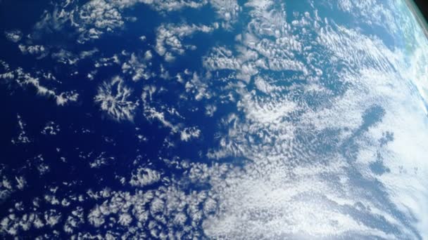 Παγκόσμια σφαίρα, γη από το διάστημα. Αργή ηλιοβασίλεμα από την τροχιά της γης. Πλανήτης γη ηλιοβασίλεμα. Ρεαλιστική 3d Animation. Στοιχεία αυτής της εικόνας επιπλωμένα από τη Nasa — Αρχείο Βίντεο
