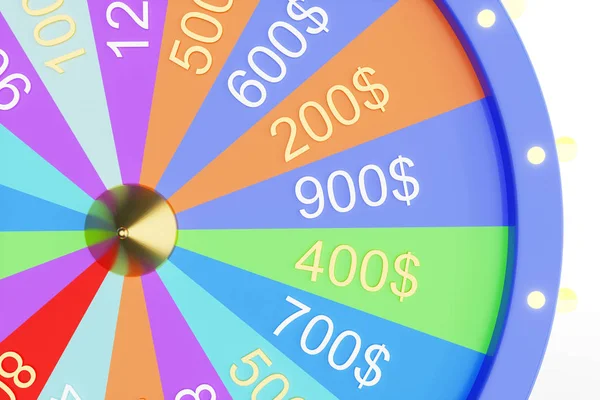 3d illustration roue colorée de la chance ou de la fortune. La roulette, la roue du casino. Roue fortune sur fond blanc . — Photo
